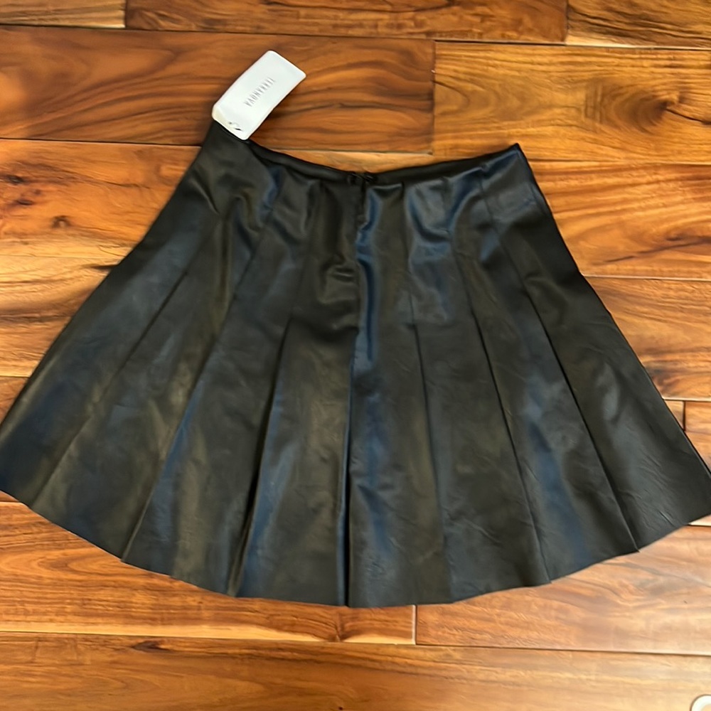 Terranova Flared Leather Skirt - Size XS
